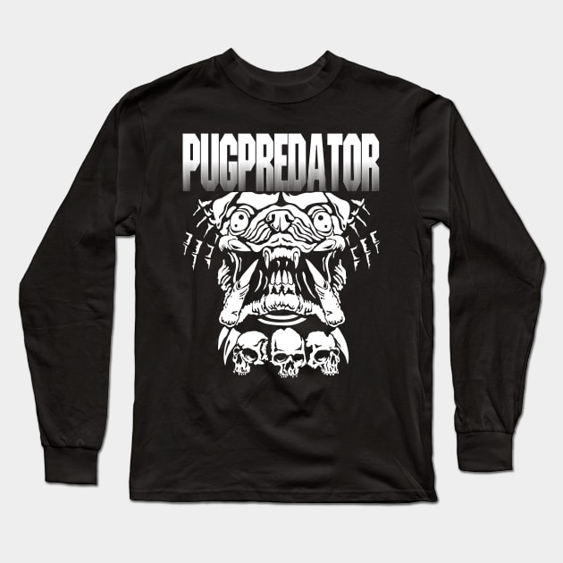 Pug Predator Long Sleeve T-Shirt by pontosix